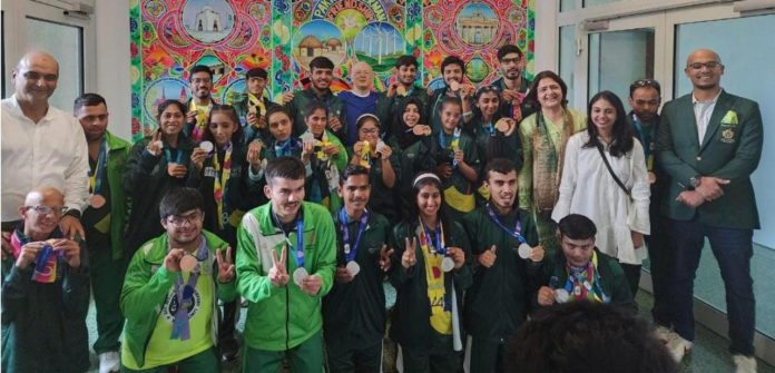 German Consul General honours Pak special athletes for winning medals in Berlin Special Olympics.