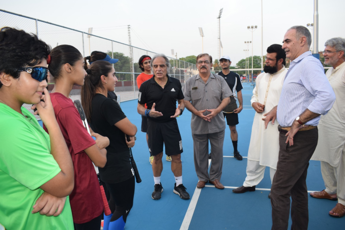 Secretary Sports Shahid Zaman inaugurates SBP High Performance Tennis Training Camp