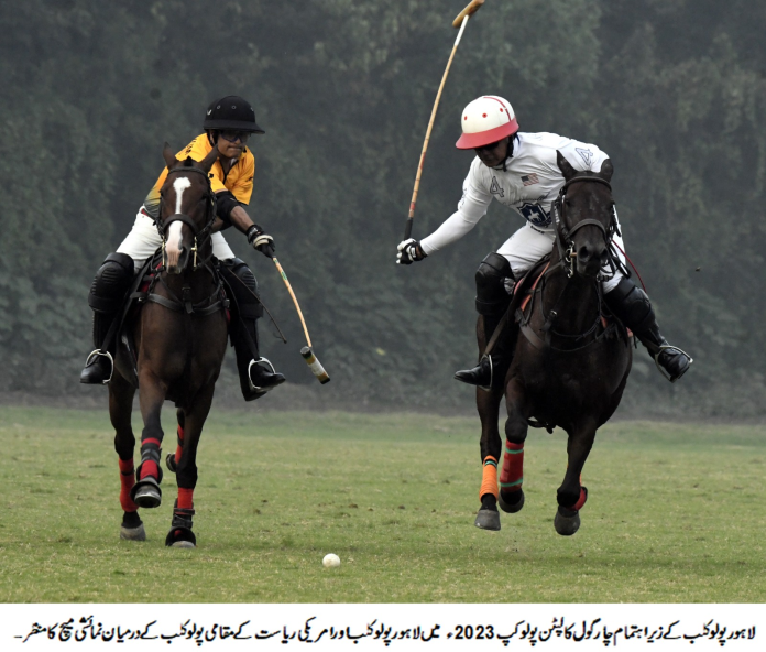Exhibition polo match ended in 5-5 draw