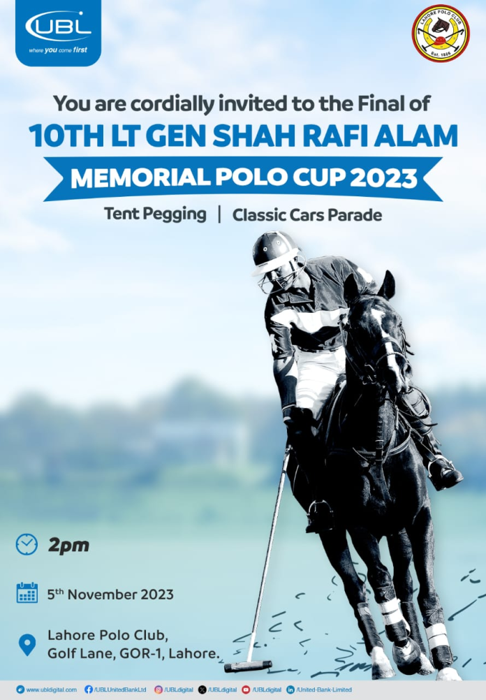Grand finale of UBL 10th Shah Rafi Alam Polo Cup 2023 today (Sunday)