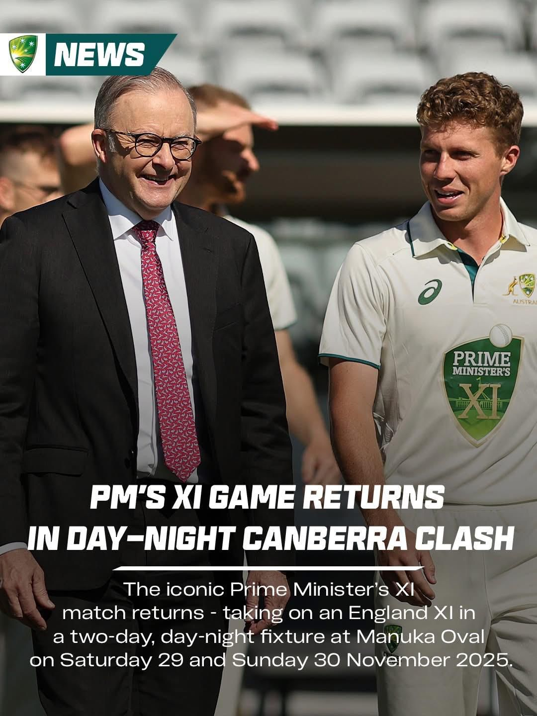 PM’s XI to face England XI in a two-day pink ball match