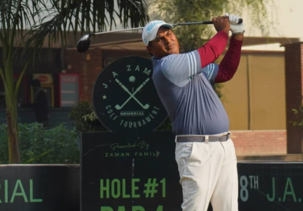 Matloob Ahmed shines with stunning 64 to lead J.A. Zaman Open Golf